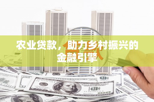 滨江农业贷款，助力乡村振兴的金融引擎