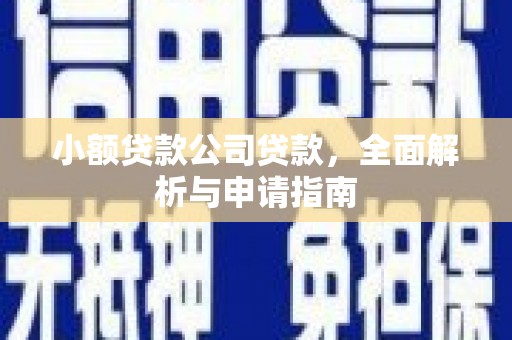 滨江小额贷款公司贷款，全面解析与申请指南