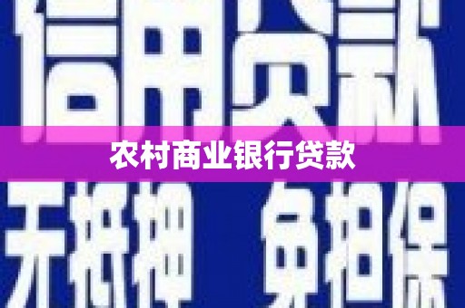 滨江农村商业银行贷款
