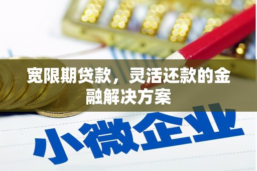 滨江宽限期贷款，灵活还款的金融解决方案