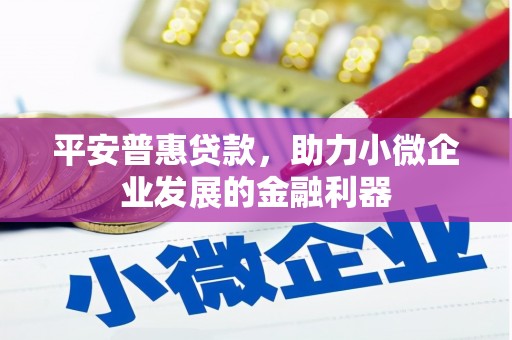 滨江平安普惠贷款，助力小微企业发展的金融利器