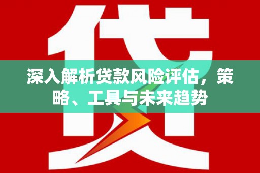 滨江深入解析贷款风险评估，策略、工具与未来趋势