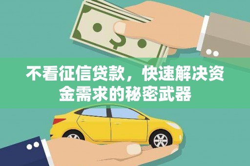 滨江不看征信贷款，快速解决资金需求的秘密武器