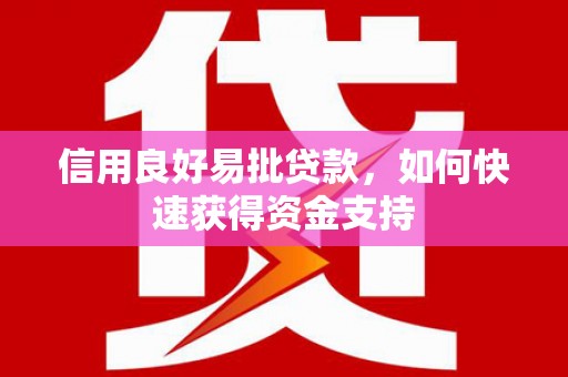 滨江信用良好易批贷款，如何快速获得资金支持